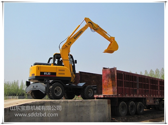 山东宝鼎挖掘机公司轮式挖掘机产品