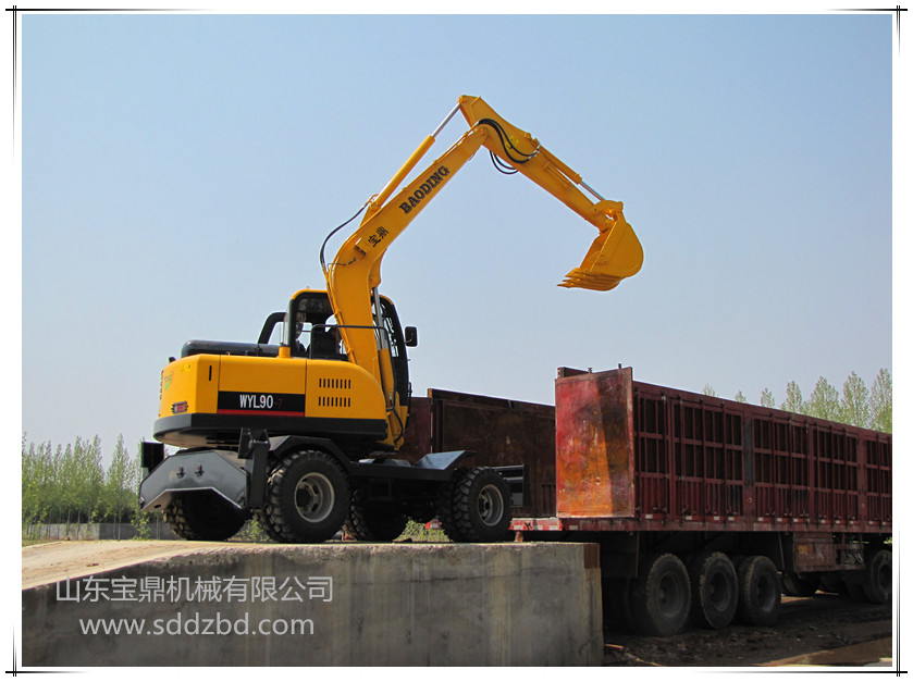 山东宝鼎挖掘机公司轮式挖掘机产品