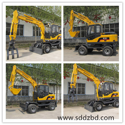 轮式挖掘机抓木机
