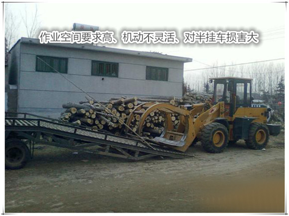 装载机木材装卸车作业 装载机木材装卸车作业