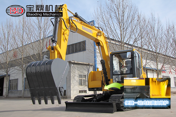 宝鼎80挖掘机抓木机采用采用一站式打黄油维护设计 宝鼎80挖掘机抓木机采用采用一站式打黄油维护设计