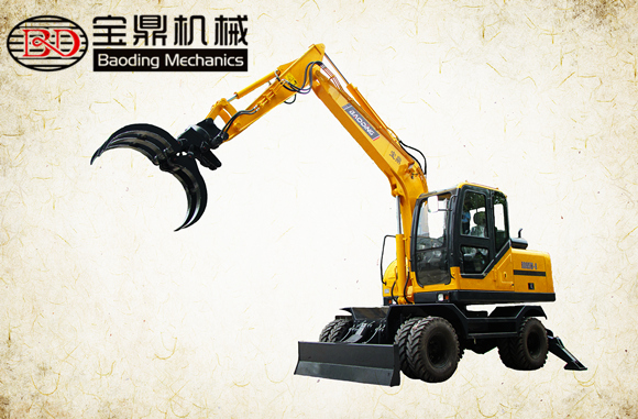 宝鼎轮式挖掘机抓木机 宝鼎轮式挖掘机抓木机