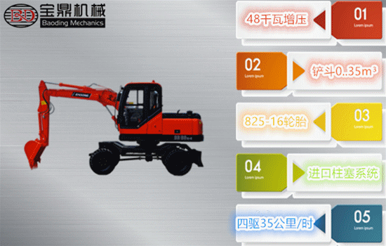 宝鼎多用途80型号轮式挖掘机 宝鼎多用途80型号轮式挖掘机