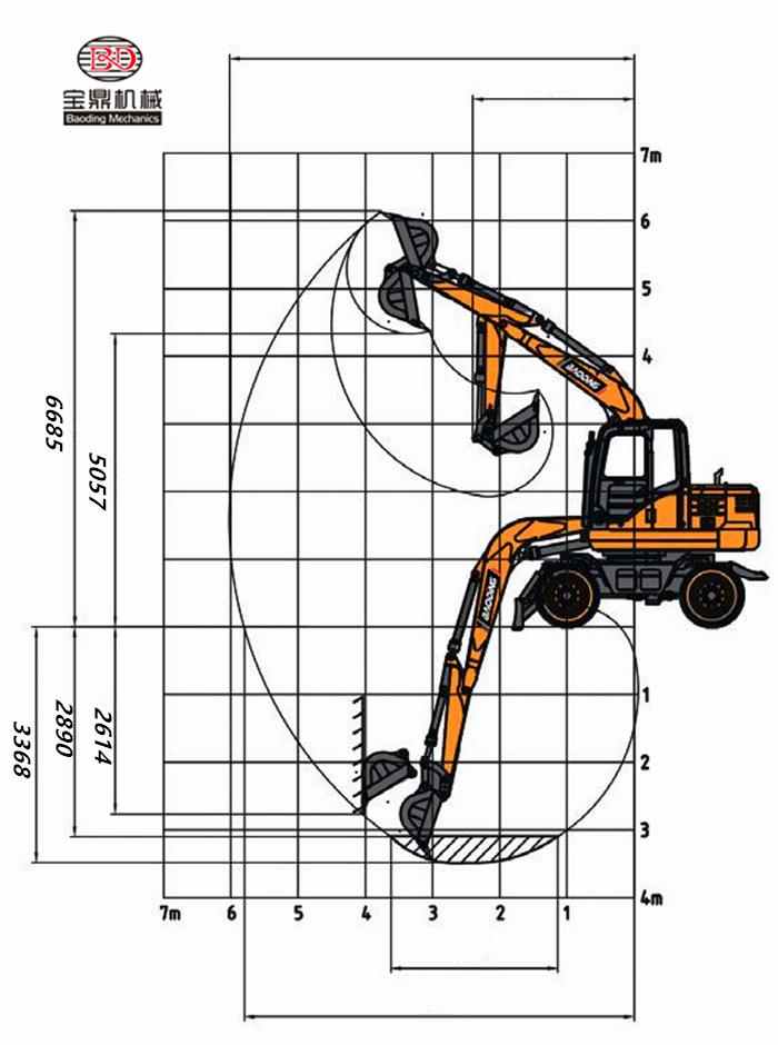 宝鼎80<a href='/lswjj.html' class='keys' title='点击查看关于轮式挖掘机的相关信息' target='_blank'>轮式挖掘机</a>工作参数图 宝鼎80<a href='/lswjj.html' class='keys' title='点击查看关于轮式挖掘机的相关信息' target='_blank'>轮式挖掘机</a>工作参数图