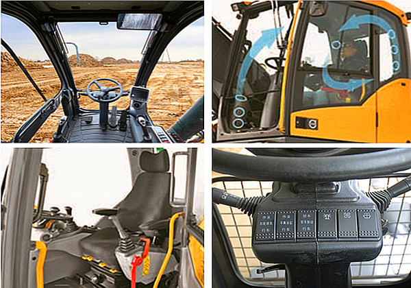宝鼎轮式挖掘机驾驶室空间展示