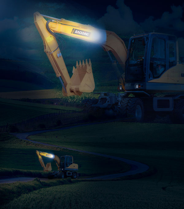 山路上的宝鼎轮式挖掘机.jpg 山路上的宝鼎轮式挖掘机.jpg