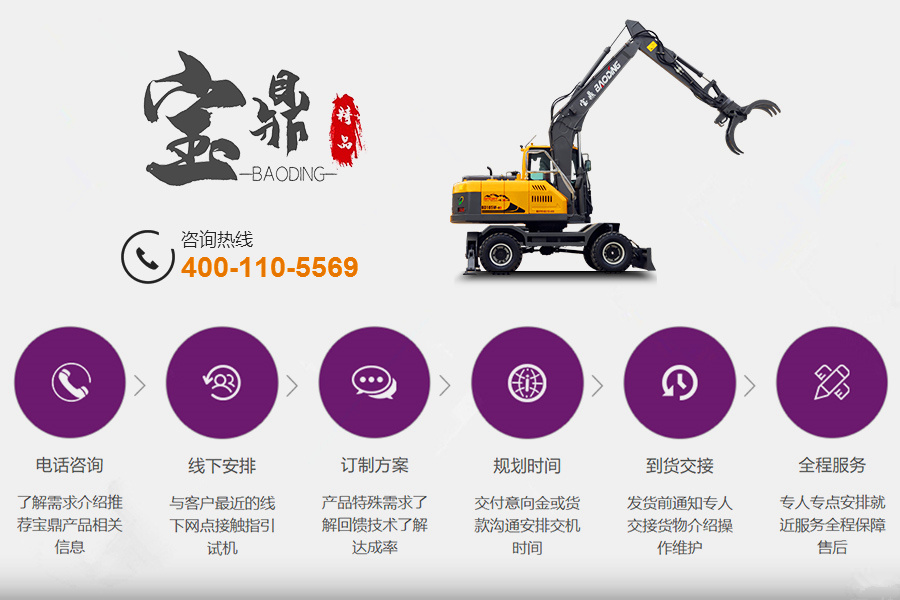 宝鼎105轮式抓木机价格厂家咨询