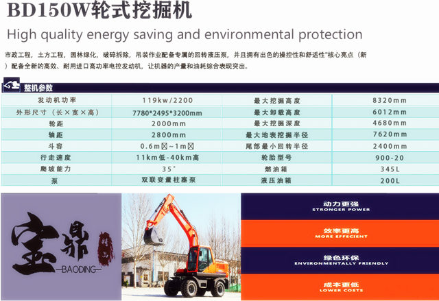 150轮式挖掘机 150轮式挖掘机