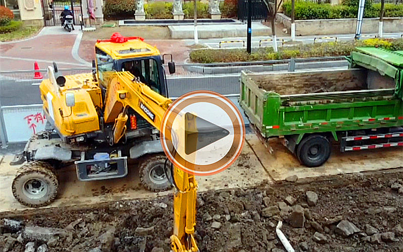 宝鼎轮式挖掘机视频 宝鼎轮式挖掘机视频