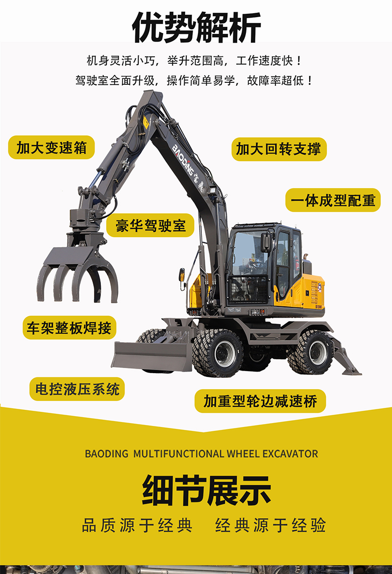 宝鼎120WD轮式抓木机